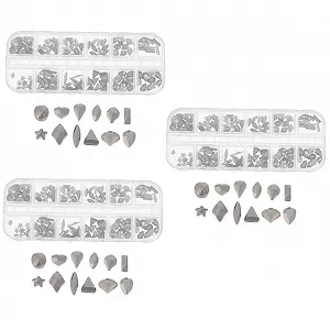 Стразы для ногтей Healeved, 3 коробки, камни для ногтей, гель-лак, украшения для ногтей, маникюр, шарм, DIY, подвески, черный металл - Фото 1