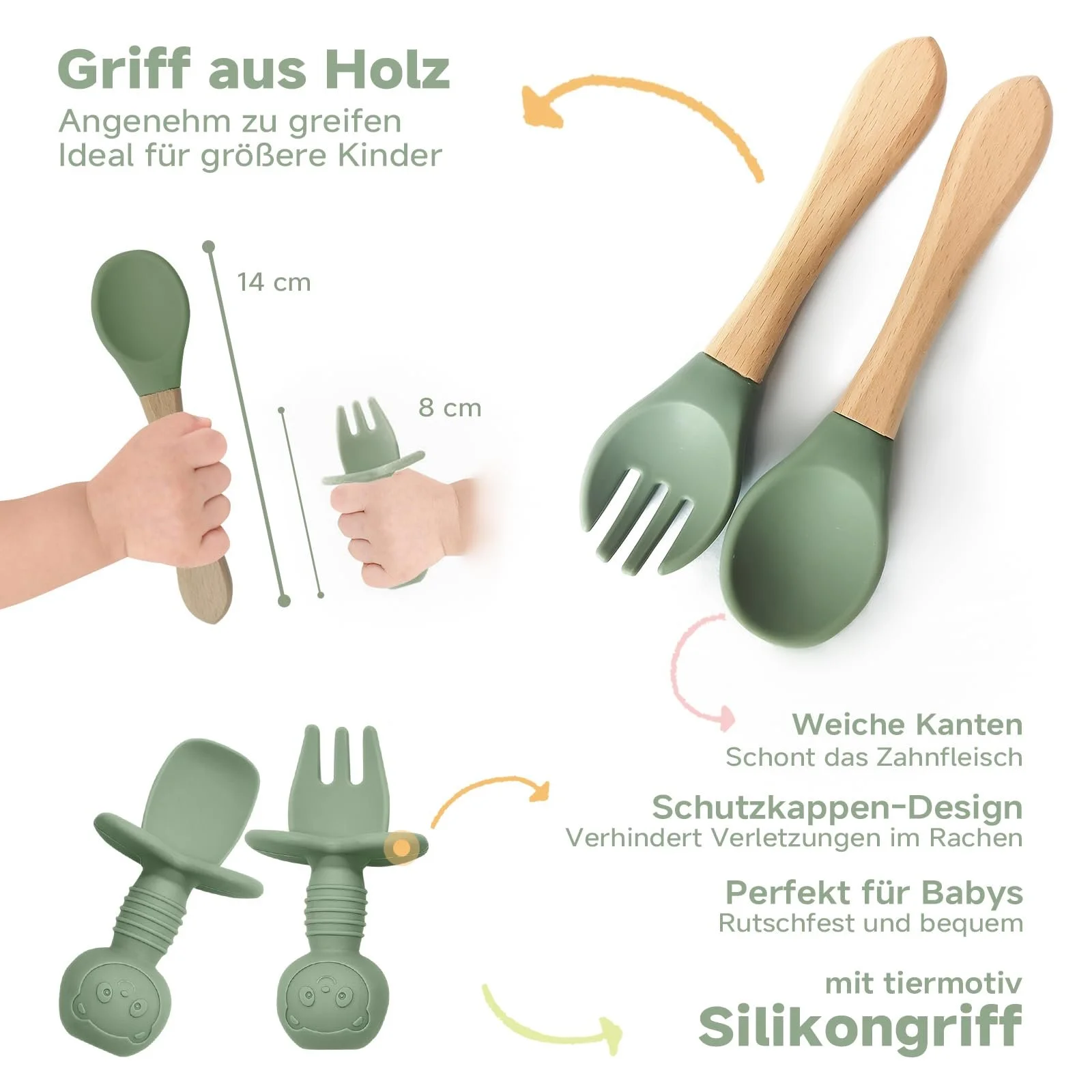 Набор детской посуды NEXROLA 8 предметов, тарелка с присоской, чашка для питья, детская ложка, силиконовый нагрудник, без BPA, столовые приборы для посудомоечной машины и микроволновки, фото №4 Набор детской посуды NEXROLA 8 предметов, тарелка с присоской, чашка для питья, детская ложка, силиконовый нагрудник, без BPA, столовые приборы для посудомоечной машины и микроволновки, фото №4