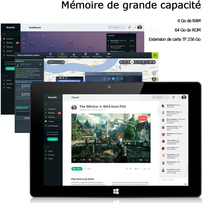 Планшет 10.1" TPSPAD W101 4/64Gb 4 ядра Windows 11 6000 mAh Чорний, фото №3 Планшет 10.1" TPSPAD W101 4/64Gb 4 ядра Windows 11 6000 mAh Чорний, фото №3
