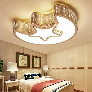 Купити Світильник стельовий LED для дитячої кімнати з регулюванням яскравості та пультом ДУ акриловий білий 56 см / 36 Вт - Фото 1 Світильник стельовий LED для дитячої кімнати з регулюванням яскравості та пультом ДУ акриловий білий 56 см / 36 Вт - Фото 1