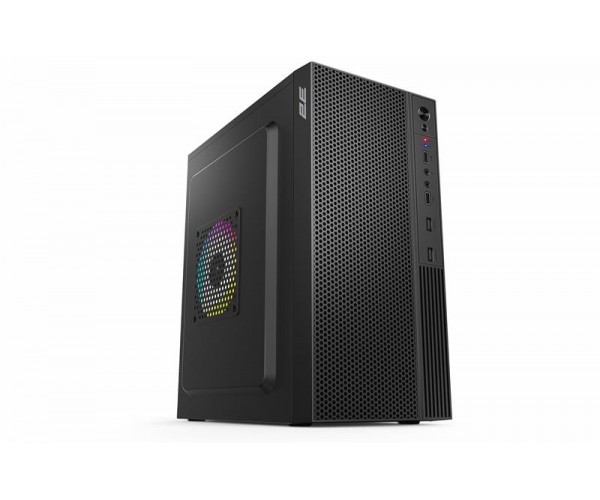 2E Корпус TeamX TMX03 з БЖ ATX400W 2xUSB2.0, 1x80мм VGA 220мм mATX чорний, фото №1