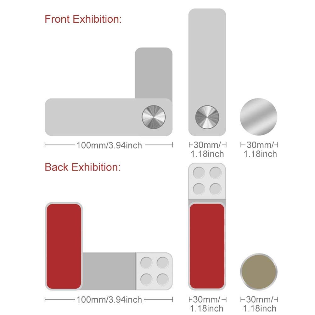 Держатель для ноутбука и мобильного телефона POHOVE, регулируемый боковой держатель для ноутбука, расширительный держатель для монитора компьютера, складной магнитный держатель для смартфона, для повышения производительности в офисе, фото №2