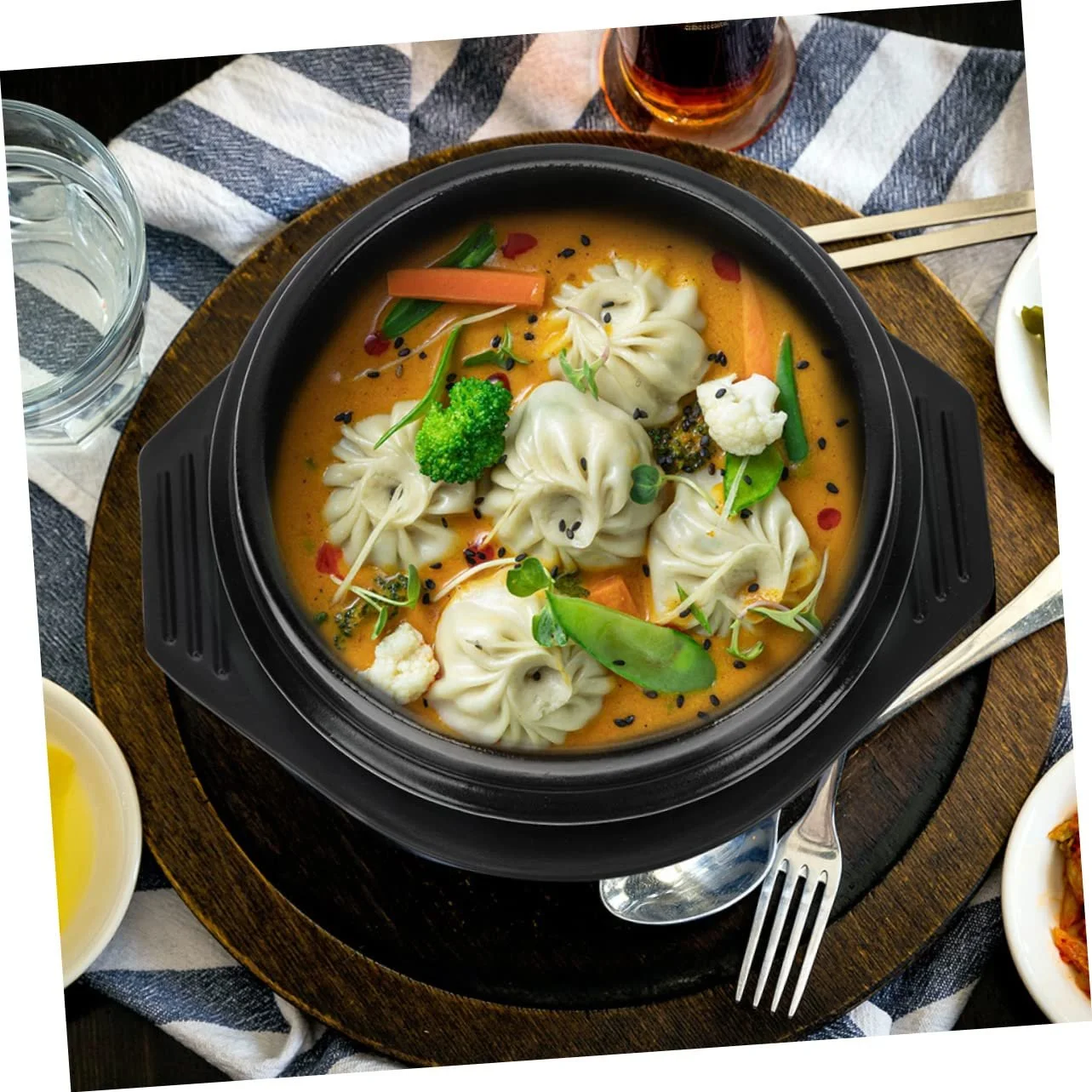 Чаша LIFKOME Керамическая для бибимбапа с поддоном Корейская, фото №8