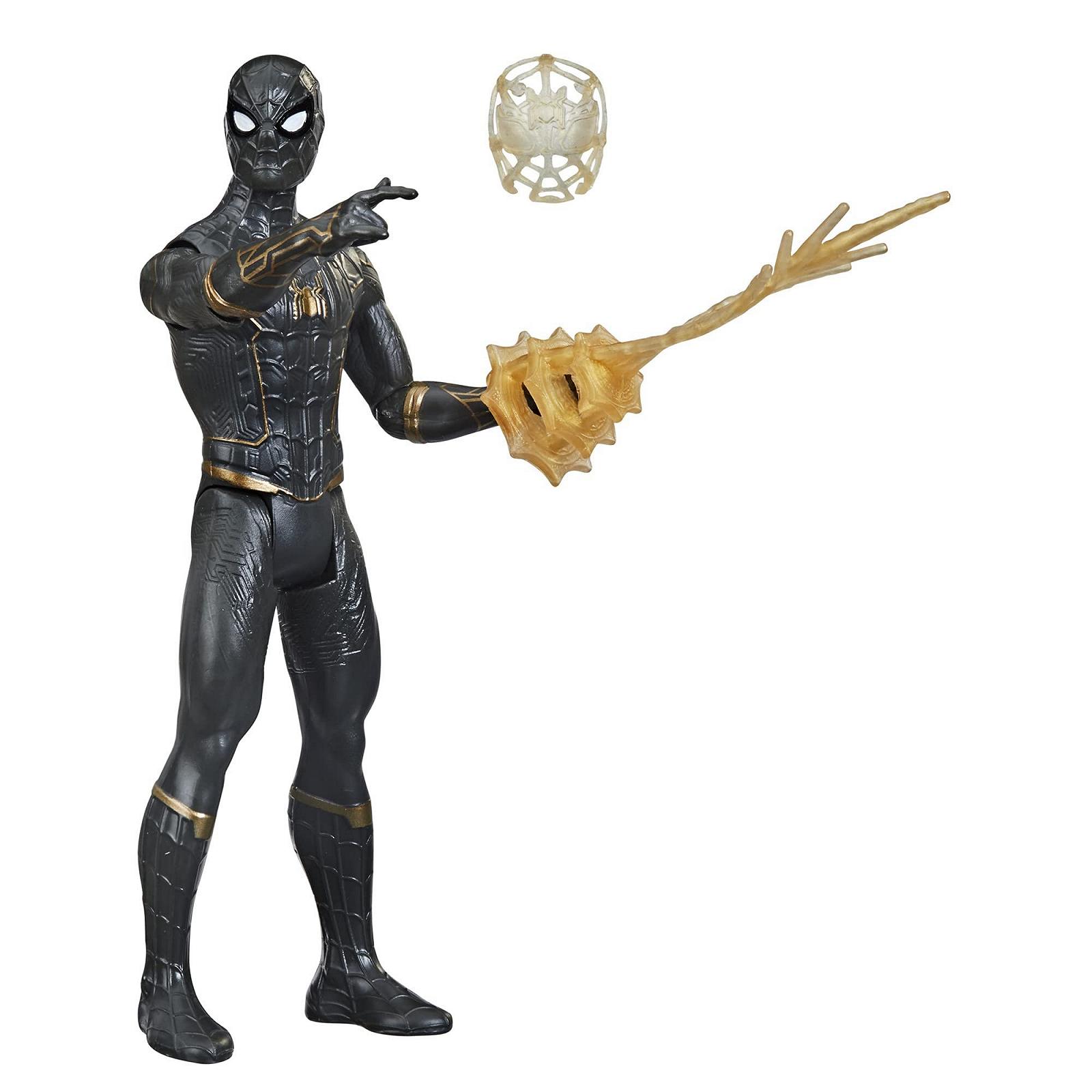 Фігурка Людина-павук Marvel Mystery Web Gear 15 см Чорно-золотий костюм, 1 аксесуар броні Mystery Web Gear і 1 аксесуар персонажа, Вік 4+, фото №1