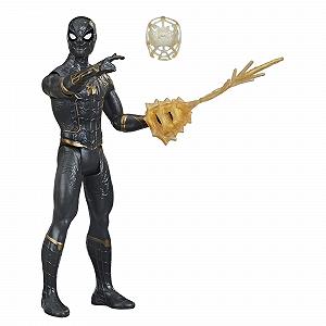 Фігурка Людина-павук Marvel Mystery Web Gear 15 см Чорно-золотий костюм, 1 аксесуар броні Mystery Web Gear і 1 аксесуар персонажа, Вік 4+ - Фото 1