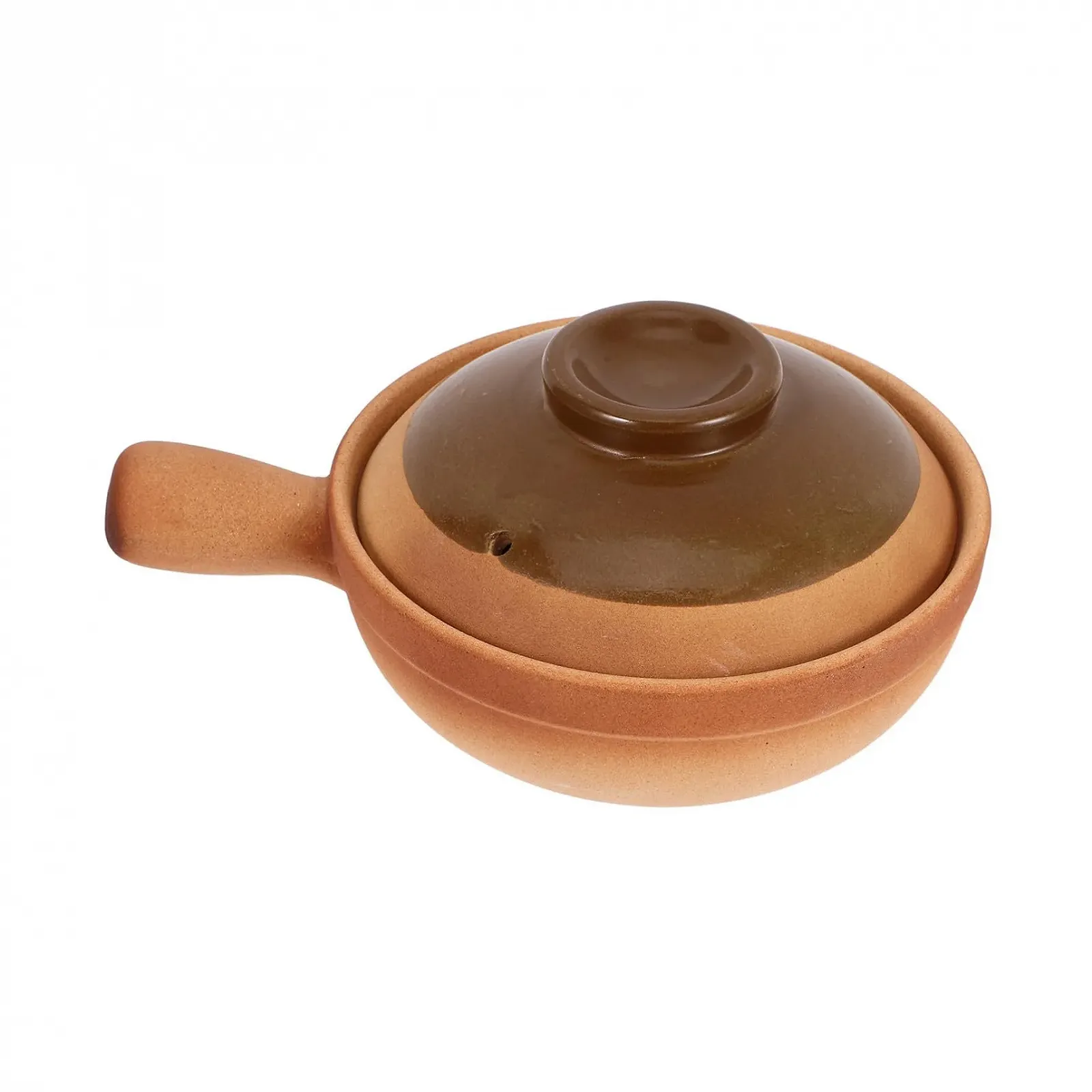 Горщик керамічний традиційний з кришкою та ручкою термостійкий, фото №1