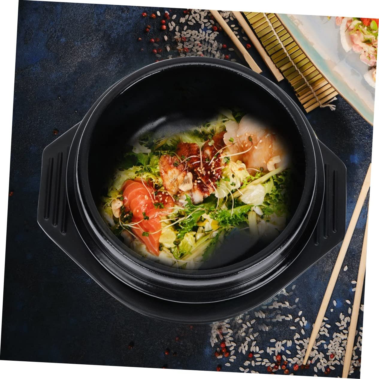 Горщик для запікання Керамічний з підставкою у корейському стилі Жаростійкий, фото №3 Горщик для запікання Керамічний з підставкою у корейському стилі Жаростійкий, фото №3