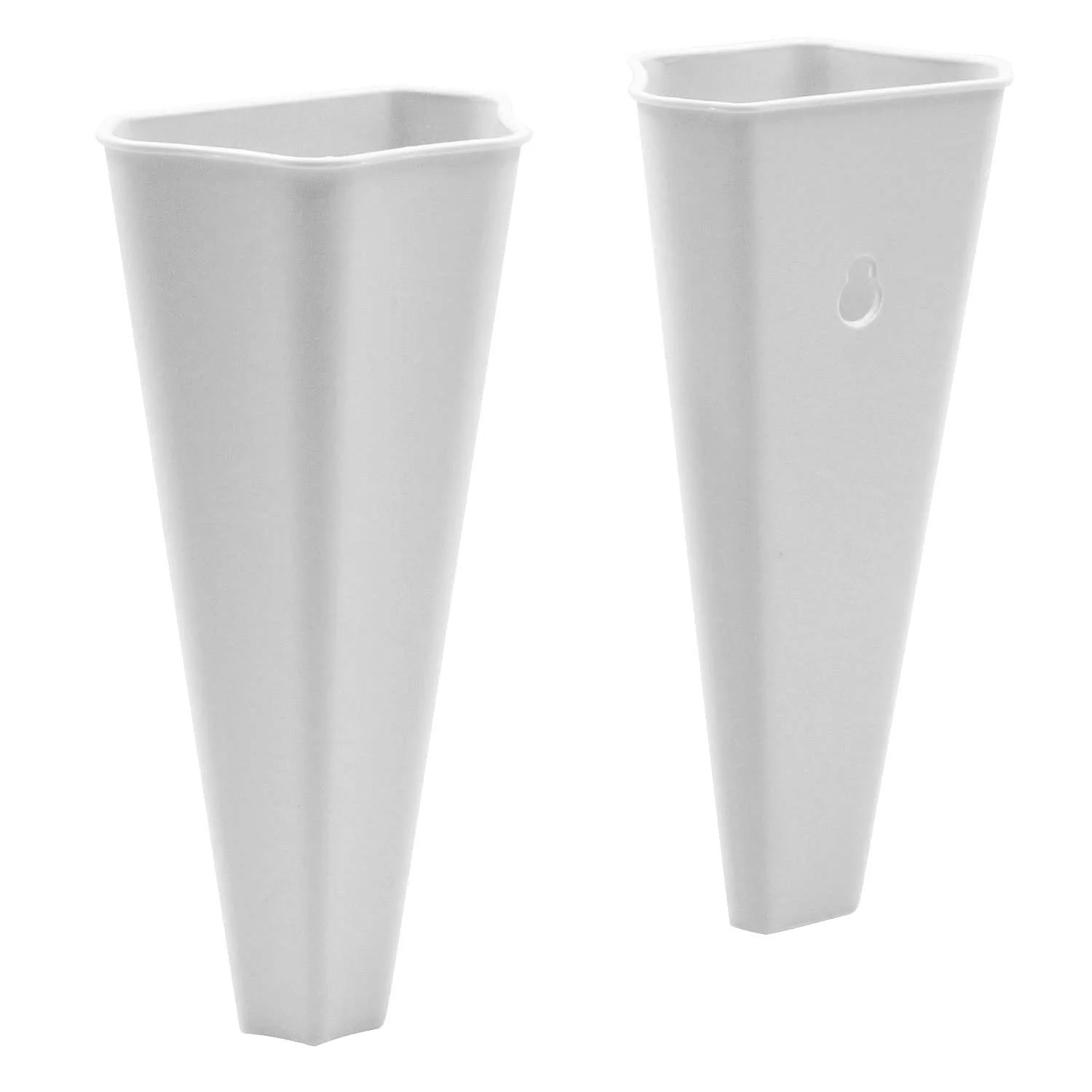 Настінні кашпо-вази Набір 10 шт. пластикові без отворів Білі, фото №3