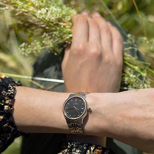 Женские кварцевые часы Dugena Florence 4461083, нержавеющая сталь, сапфировое стекло, застежка на кнопке, 5 бар, браслет synthetic.ua - Фото 1