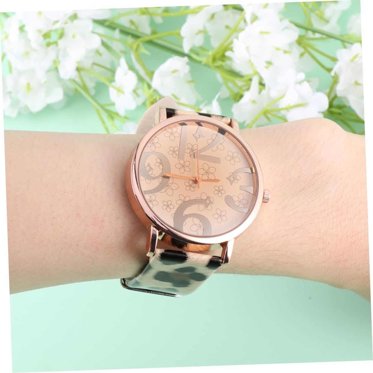 Цифровые часы LIFKOME Женские Часы с PU кожаным ремешком Белый, фото №5