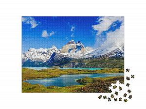 Пазл puzzleYOU Andes Patagonia Красивый пейзаж Патагонии в национальном парке Торрес-дель-Пайне, Чили 1000 элементов synthetic.ua - Фото 1
