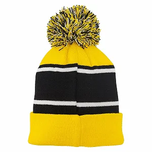 Дитяча шапка з помпоном Borussia Dortmund BVB, жовто-чорна, Cross Bar synthetic.ua - Фото 1