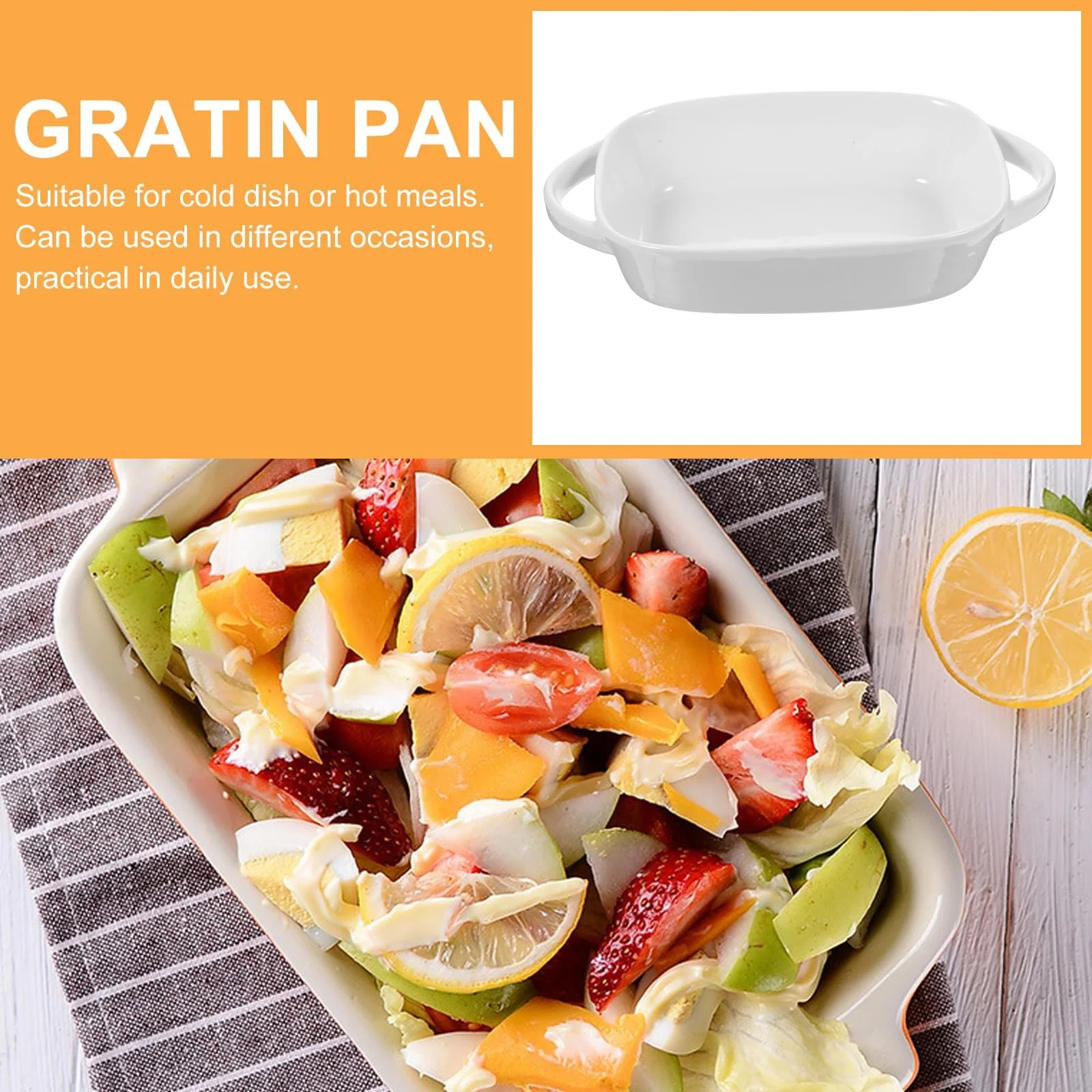 Форма для запікання Керамічна Прямокутна з подвійними ручками Термостійка, фото №8