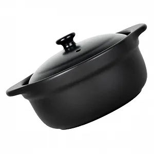 Кастрюля BESTYASH керамическая с крышкой с двойной ручкой нескользящая с антипригарным покрытием многофункциональная - Фото 1