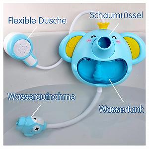 Игрушка для ванны Слоненок с пеной и музыкой synthetic.ua - Фото 1