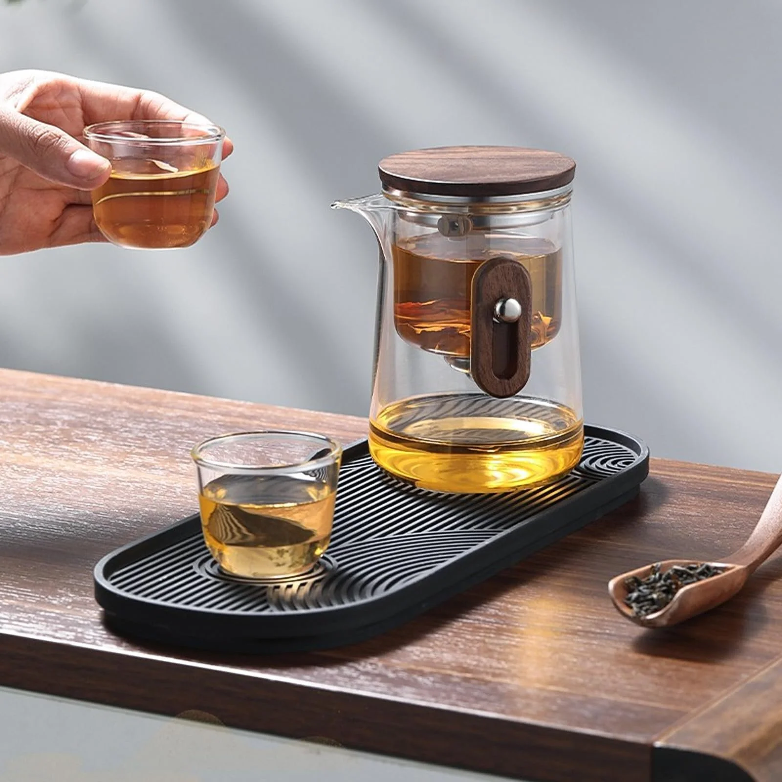 Чайник-заварник Magische Teekanne Mini-Reise скляний для відокремлення чаю від води, фото №8