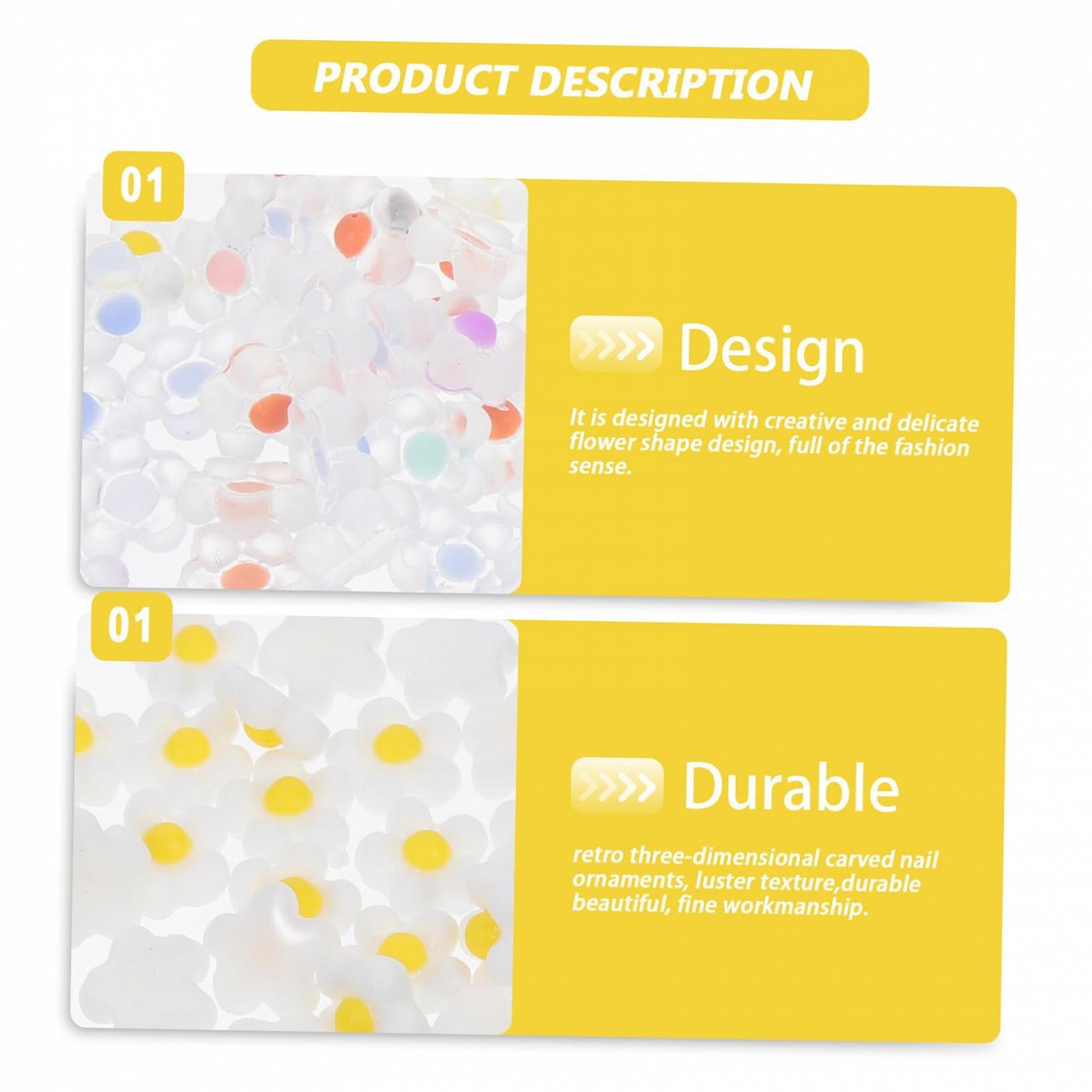 Прикраса для нігтів Квіти Beavorty 200шт смола, фото №9