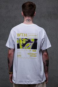 Оверсайз футболка з принтом Without pop culture white synthetic.ua - Фото 1