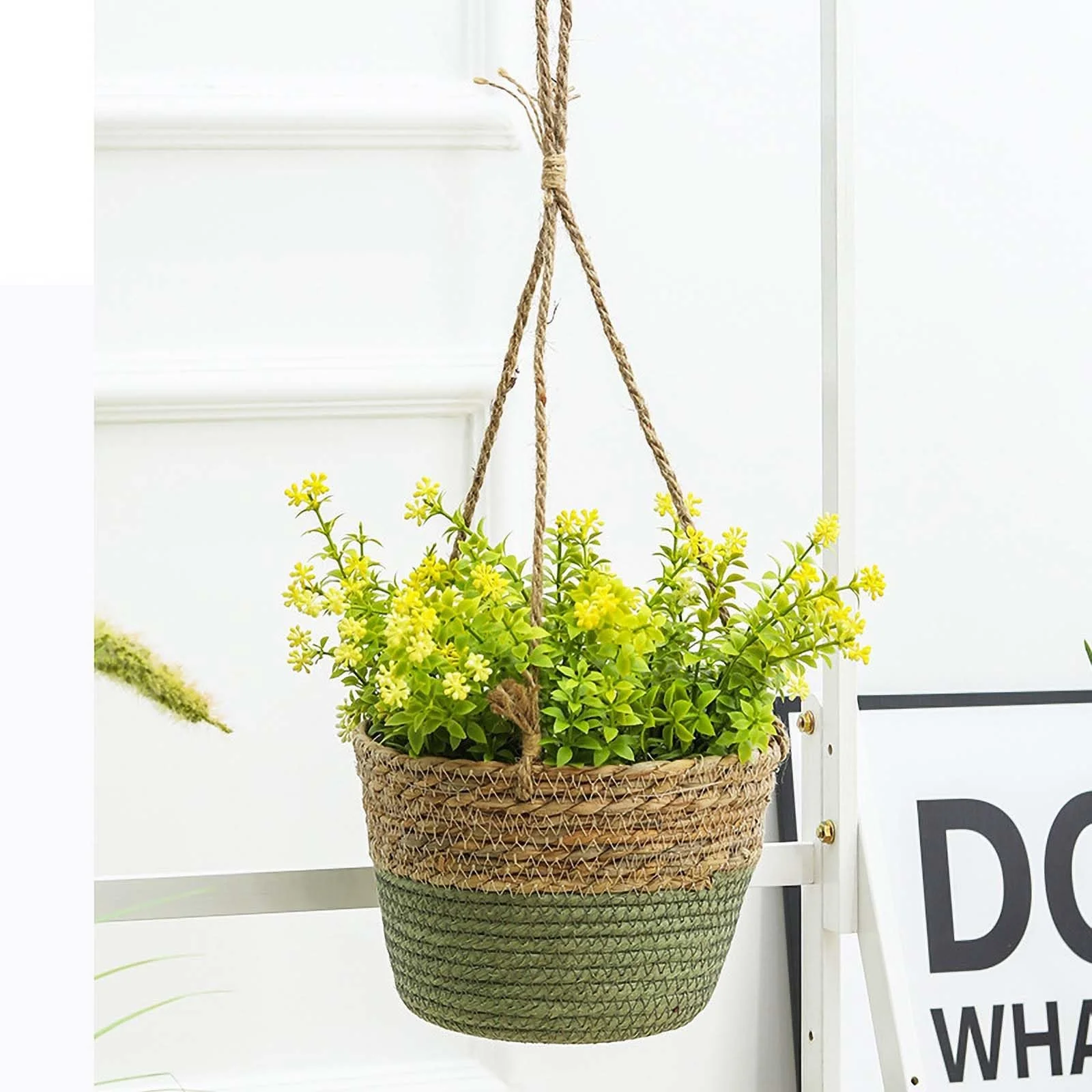 Підвісні кошики для рослин плетені, набір 2 шт., фото №4 Підвісні кошики для рослин плетені, набір 2 шт., фото №4