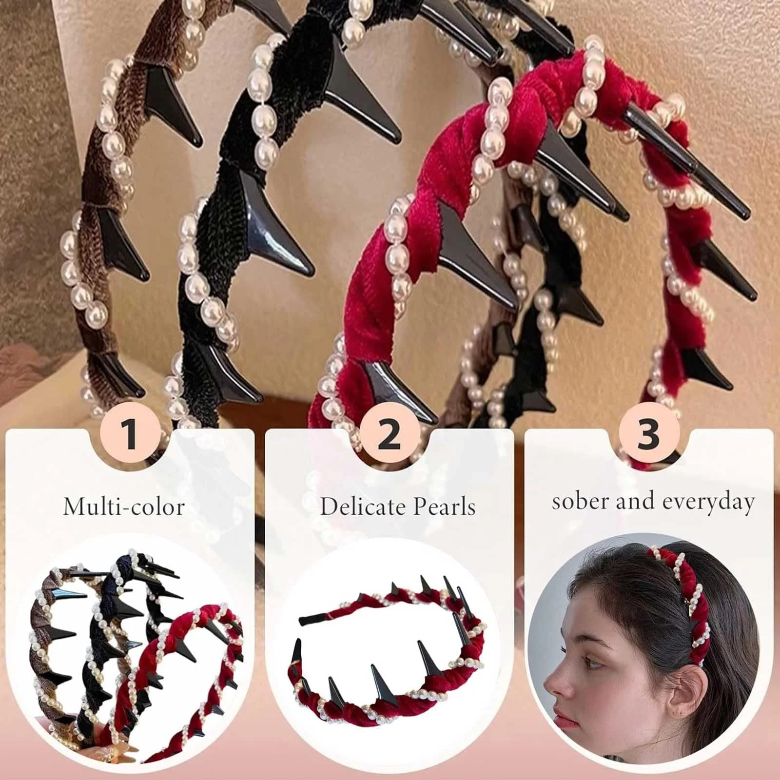 Набір жіночих обручів на голову, фото №3