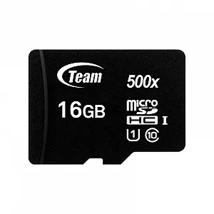 Карта памяти MicroSDHC 16GB UHS-I Class 10 Team Black TUSDH16GCL10U02 - Фото 1