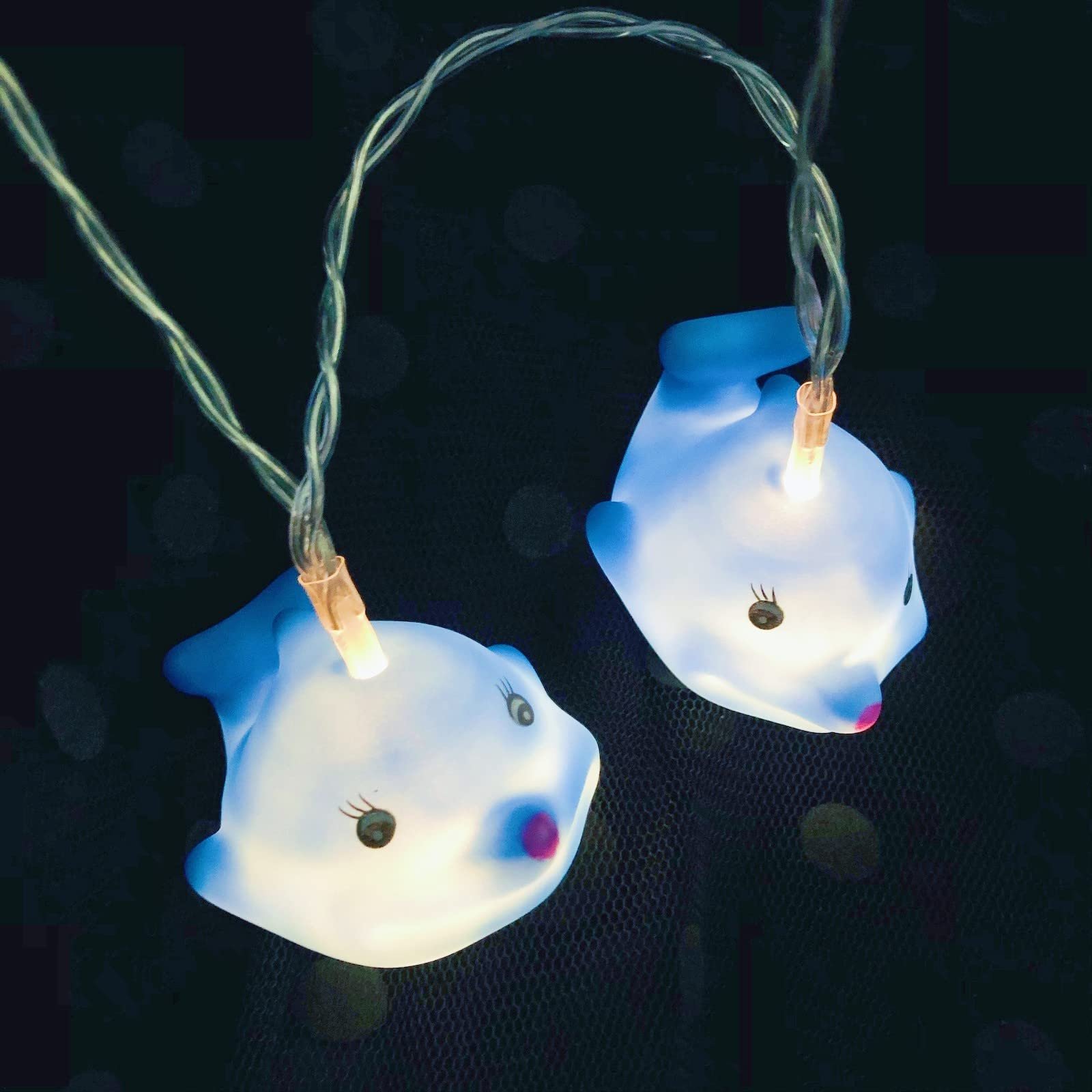 Гірлянда 10 LED Дельфін для дитячої кімнати, живлення від батарейок 1.65 м 10 LED, фото №2