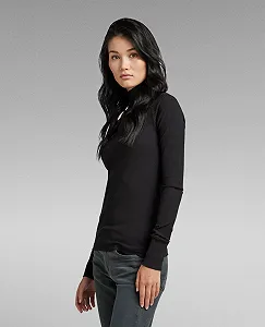 Жіночий топ G-Star RAW Rib Mock Slim Top - XS ціна на synthetic.ua - Фото 1 Жіночий топ G-Star RAW Rib Mock Slim Top - XS synthetic.ua - Фото 1