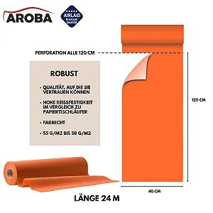 Купити Ранер AROBA 1 x 40 см x 24 м Airlaid Fabric-Like Orange - Фото 1 Ранер AROBA 1 x 40 см x 24 м Airlaid Fabric-Like Orange - Фото 1
