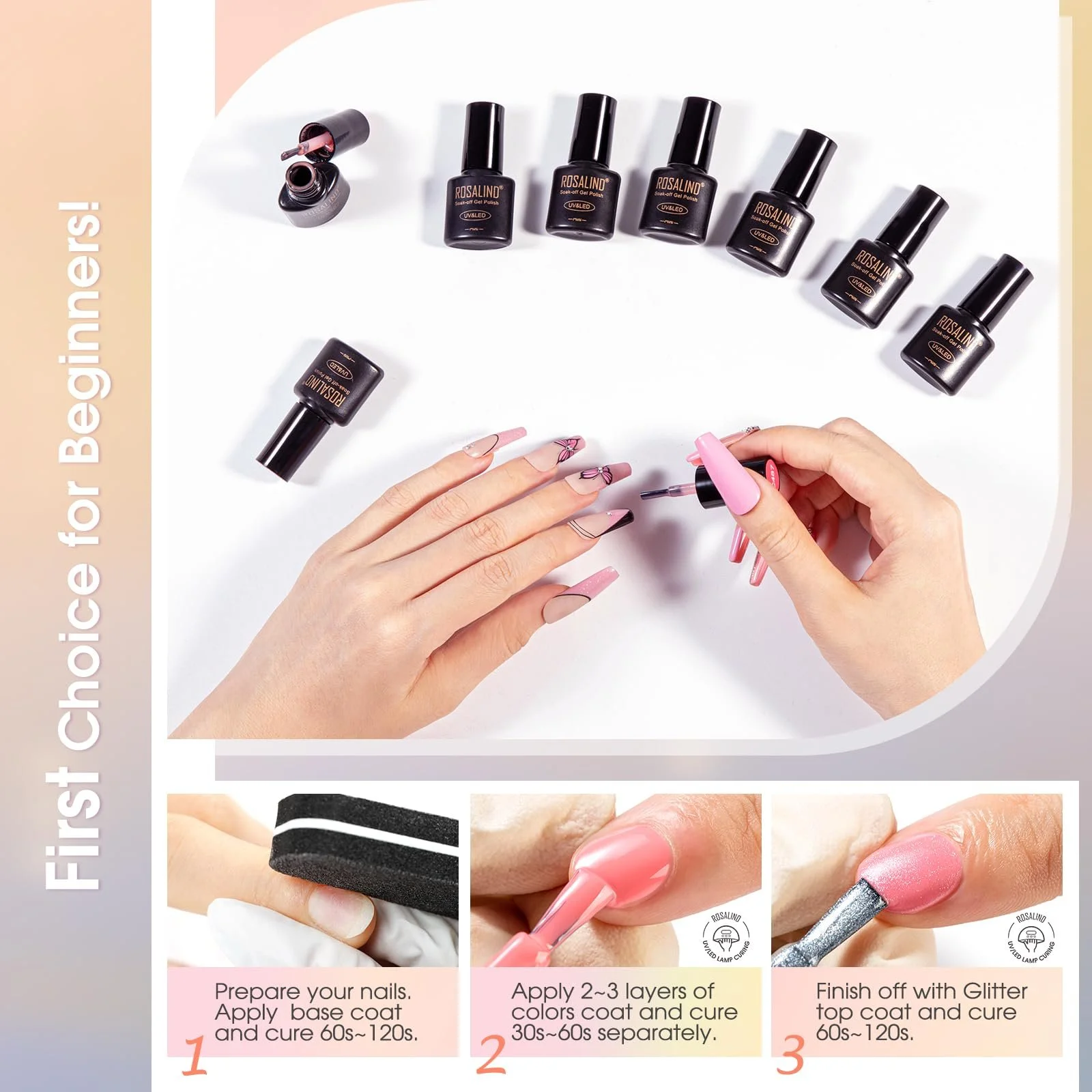 Гель-лак ROSALIND Набір 65 шт, фото №7