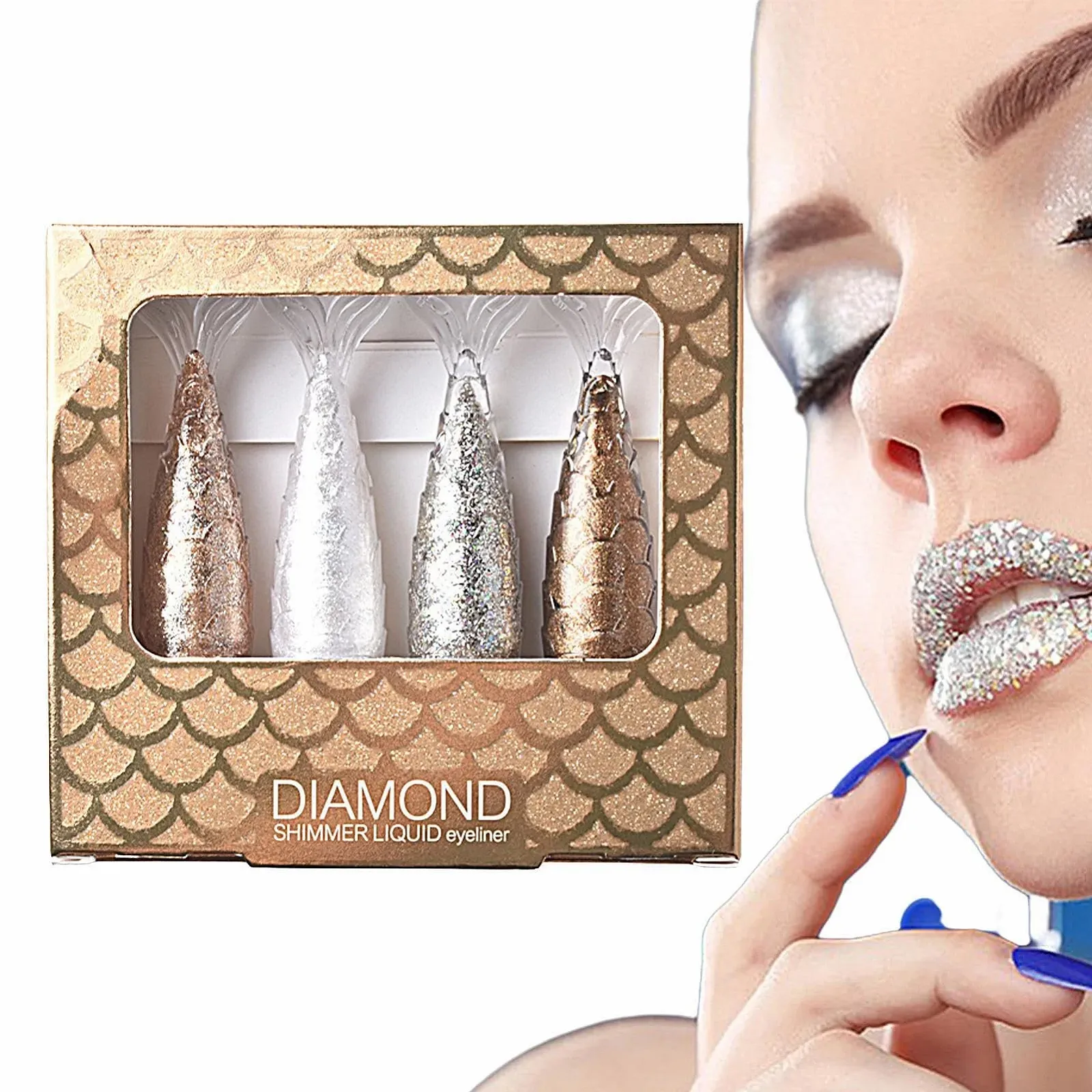 Карандаш для Глаз с Блестками 4 Цвета, фото №7