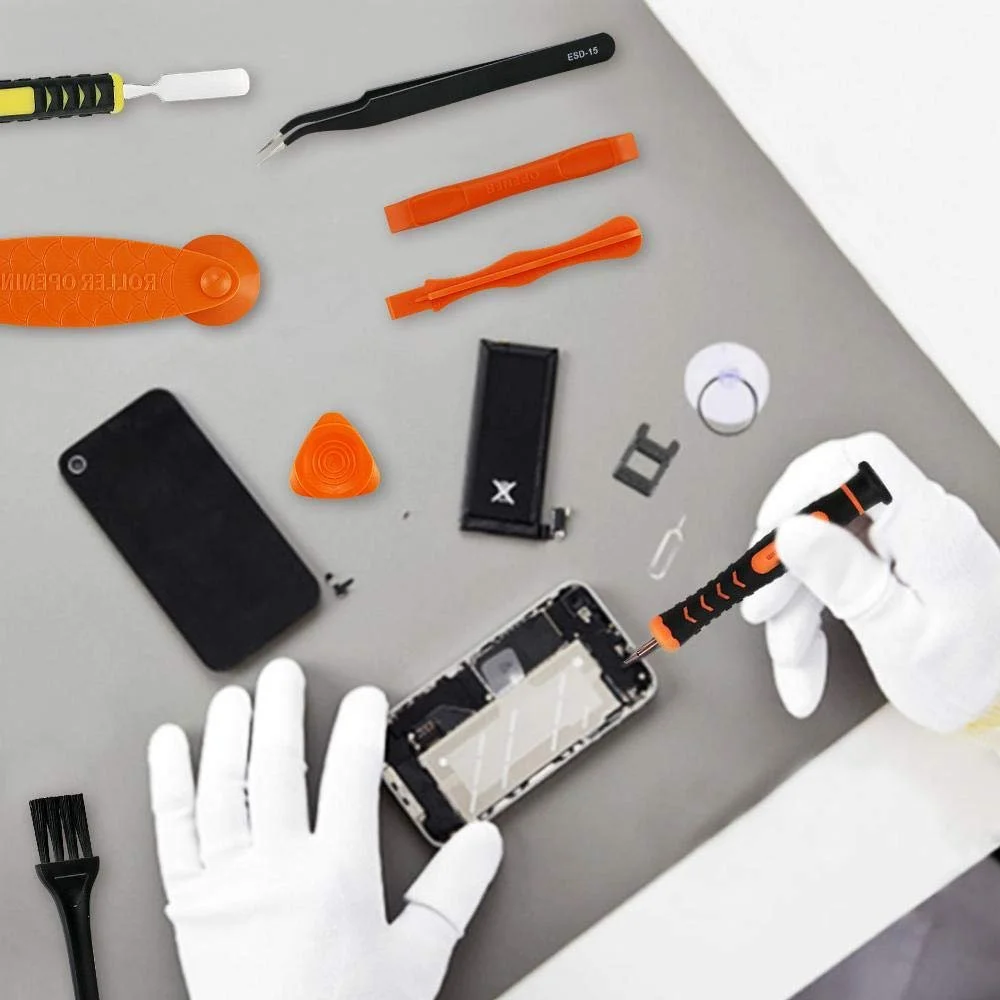 Набор отвёрток Torx для Xbox One, Xbox 360, PS3, PS4 Controller, ремонтный набор с отвёртками Torx T6, T8, T10, инструментом для вскрытия, щёткой и антистатическим пинцетом в сумке EVA, фото №6