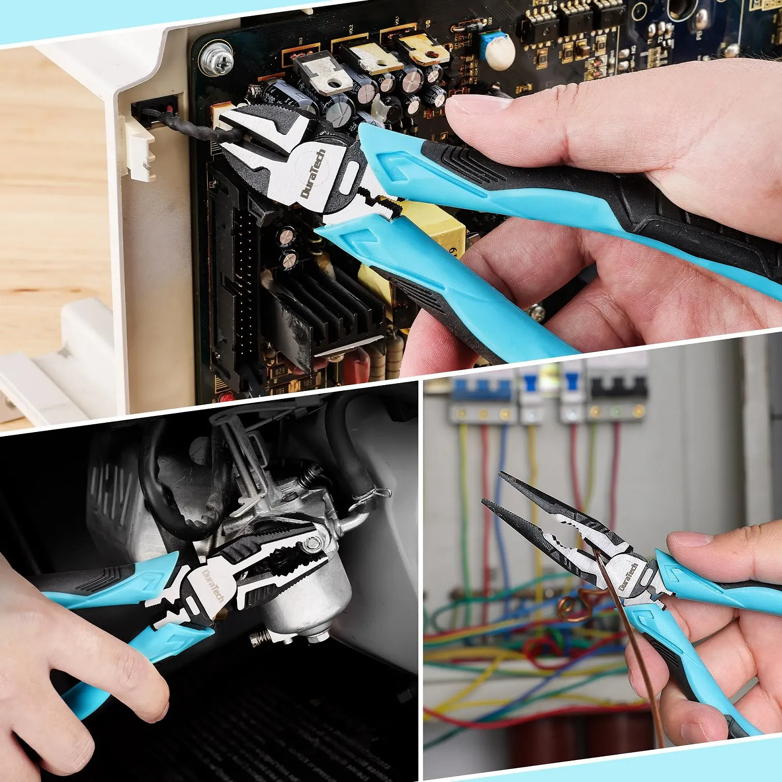 Набір плоскогубців DURATECH, 3 шт., плоскогубці з високим важелем, фото №8