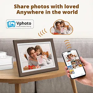 Цифровая фоторамка Dragon Touch Classic 10 10.1" WiFi HD IPS Touch Screen 32GB Brown synthetic.ua - Фото 1