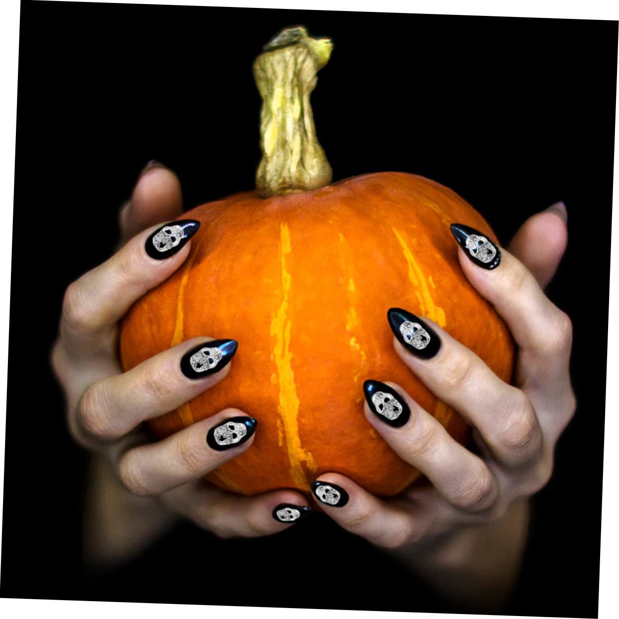 Украшение для ногтей Череп FRCOLOR 60 шт. Подвеска для украшения ногтей DIY Стразы Наклейки на ногти Сплав Шарм 3D Кристальные ногти, фото №2