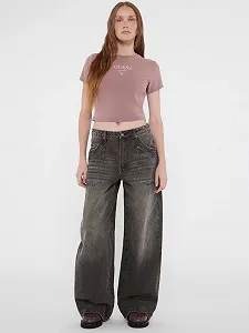 Женские брюки джинсовые Guess Originals Темно-серый - 27 - Фото 1