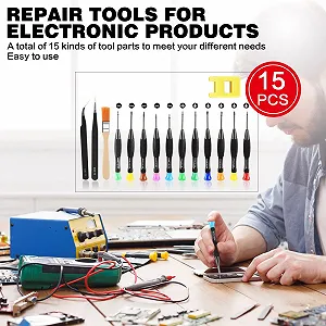 Набор отверток Drado 15 шт. Мини-набор отвёрток для ремонта Часовой отвёртка для электронных продуктов synthetic.ua - Фото 1