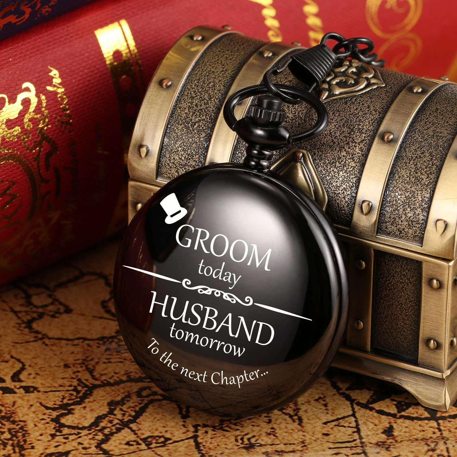 Кишеньковий годинник TREEWETO Персоналізований гравірований для чоловіків Кварцовий Fobwatch, фото №7 Кишеньковий годинник TREEWETO Персоналізований гравірований для чоловіків Кварцовий Fobwatch, фото №7