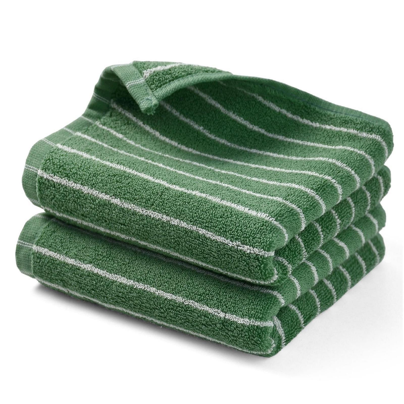 Набір рушників Jacquotha Green Stripe 2 штуки 14" x 29" Лісовий зелений, фото №1