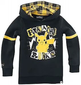 Детская толстовка POKÉMON Pikachu Rocks Unisex Черный/Желтый - Фото 1