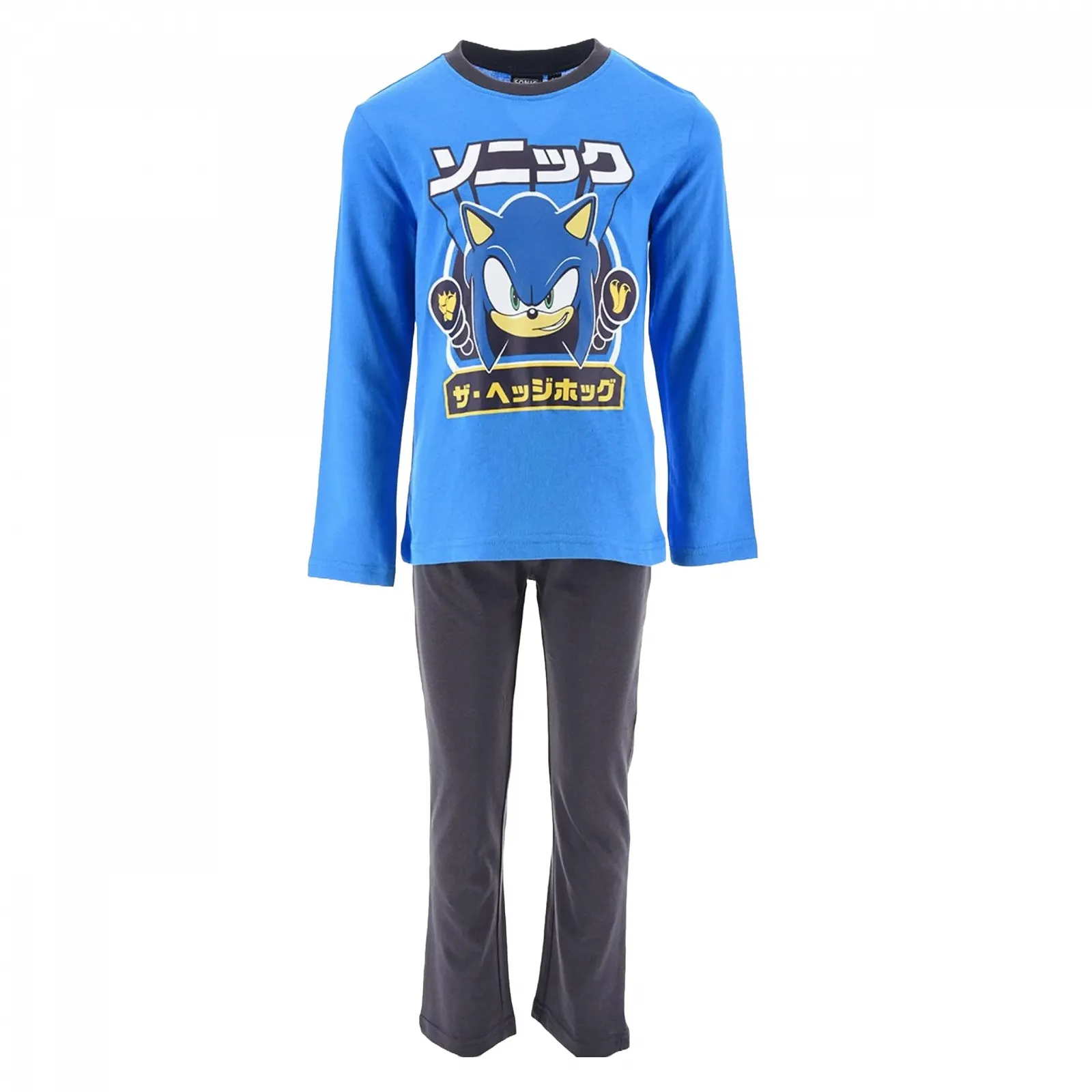 Комплект пижамный Sonic The Hedgehog для мальчиков: футболка и длинные штаны, 2 предмета, фото №1 Комплект пижамный Sonic The Hedgehog для мальчиков: футболка и длинные штаны, 2 предмета, фото №1