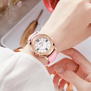 Жіночий наручний годинник Basfur Fe-Montre-023-04 Рожевий synthetic.ua - Фото 1