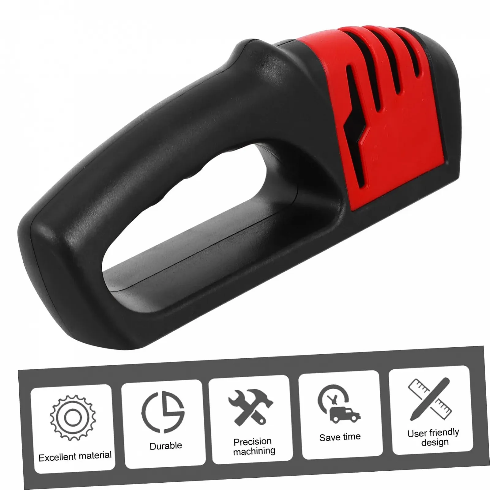 Точило для ножів PRETYZOOM 1 шт. регульована вольфрамова сталь ручна з протиковзкою накладкою та ергономічною ручкою, фото №6