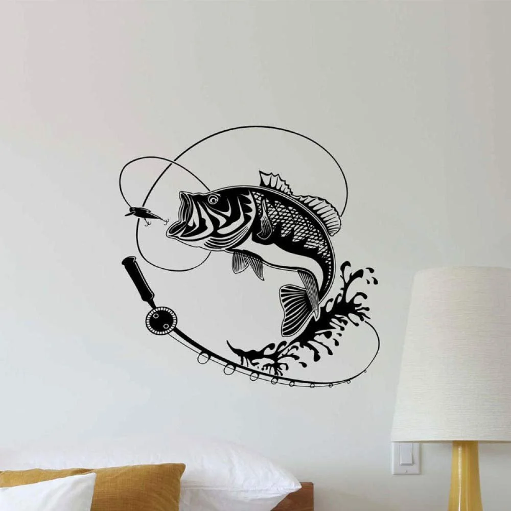 Наклейка на стіну Рибальські гачки вінілова 57 x 57 см, фото №1
