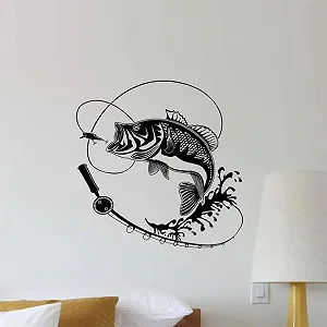 Наклейка на стіну Рибальські гачки вінілова 57 x 57 см - Фото 1