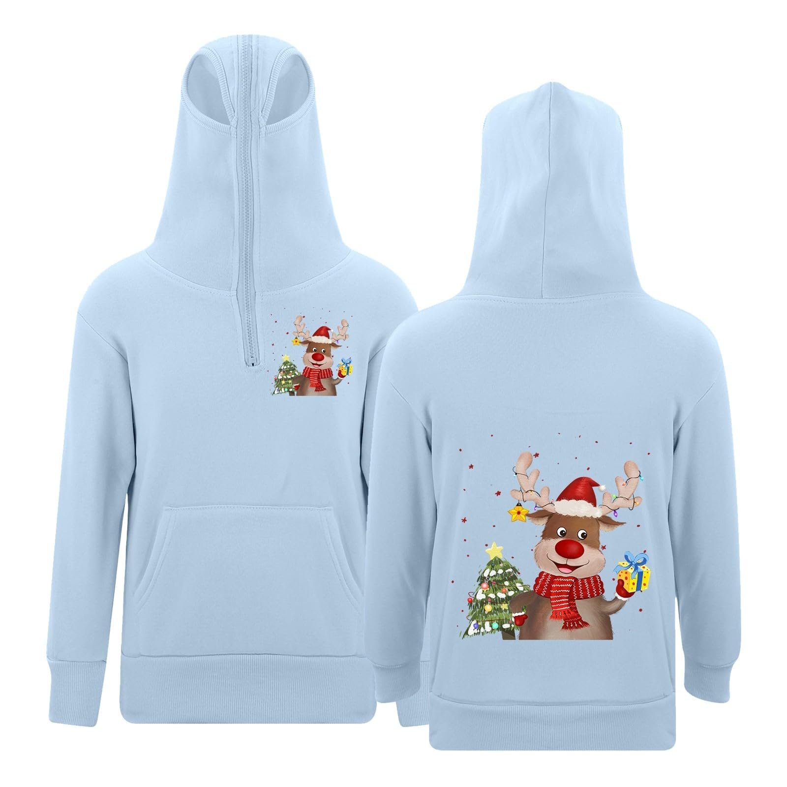 Свитшот Generisch Рождественский Спортивный Рождественская Толстовка с Карманами и Шнурком Куртка Хлопковая Основная Теплая Зимняя Куртка Смешная Спортивная Куртка Флисовая Куртка для Мальчиков, фото №4