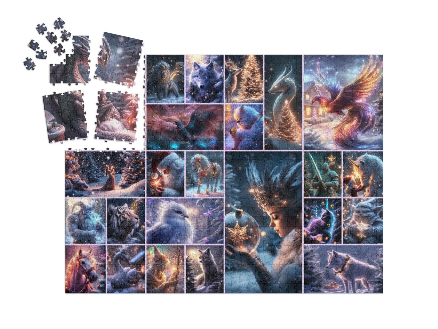 Пазл Адвент-календарь puzzleYOU Fantastic Winter Christmas World 1000 деталей, фото №2