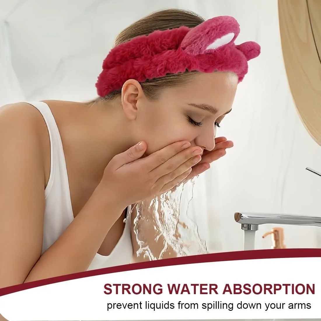 Набір: Пов'язка на голову для обличчя, напульсники, 3 шт., фото №5