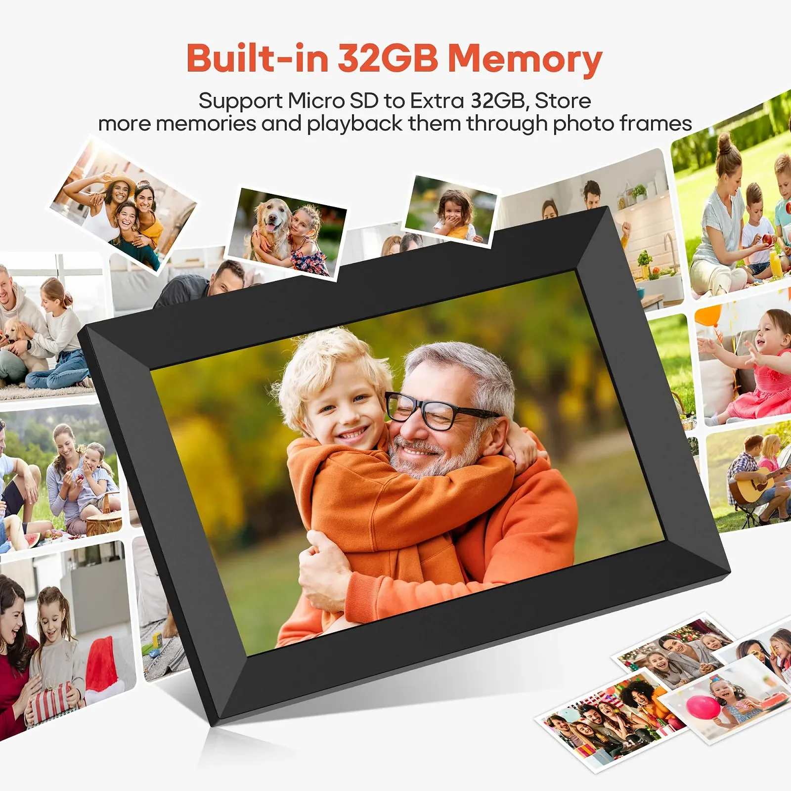Цифровая фоторамка BIGASUO Набор из 2 шт. 10.1 дюйма 1280 x 800 IPS Сенсорный экран 32 GB Автоповорот, фото №4 Цифровая фоторамка BIGASUO Набор из 2 шт. 10.1 дюйма 1280 x 800 IPS Сенсорный экран 32 GB Автоповорот, фото №4
