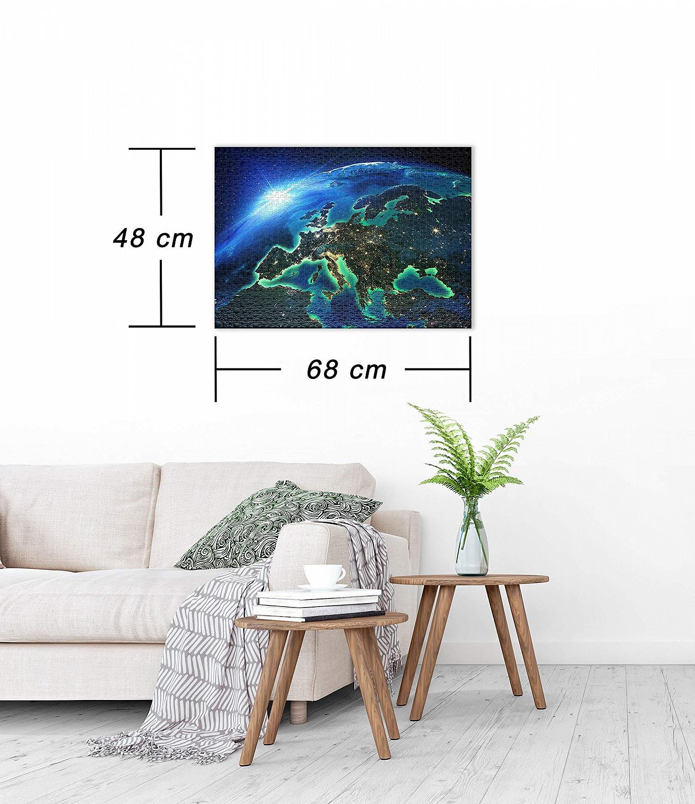 Пазл Ulmer Puzzleschmiede Classic Lights of Europe 1000 деталей Вид на Европу из космоса ночью, фото №3