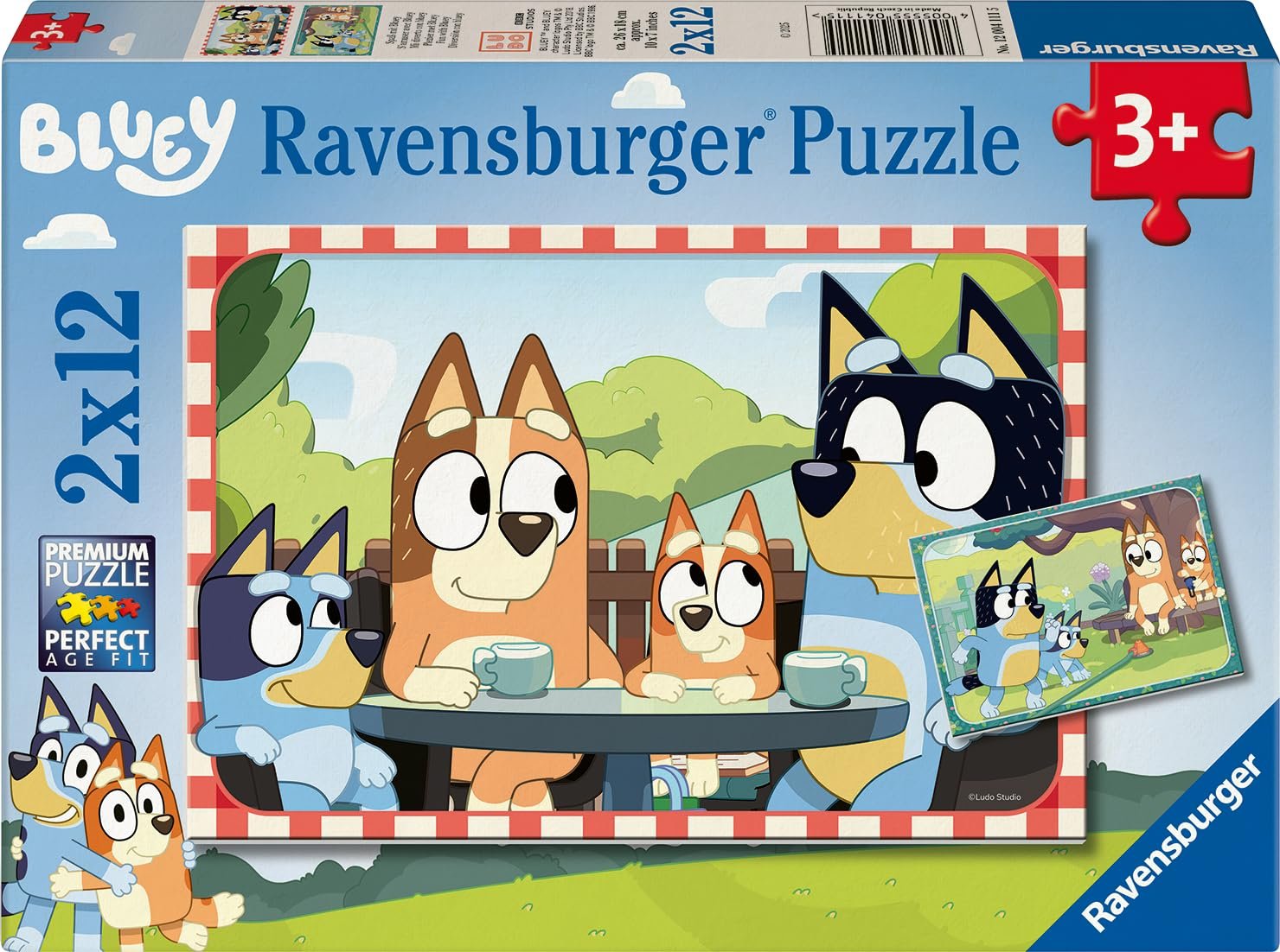 Дитячий пазл Ravensburger 12004111 Bluey 2 x 12 деталей 3+, фото №1